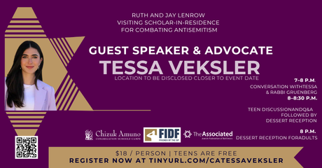 Ruth and Jay Lenrow Visiting Scholar-in-Residence for Combating Antisemitism: Tessa Veksler